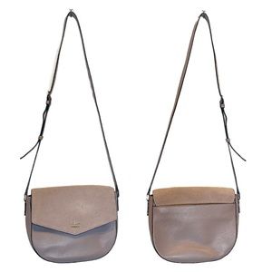 Kate Spade Taupe Spencer Court Lavinia Leather Crossbody Purse